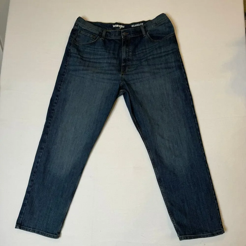 Wrangler Relaxed Fit Mens 38x30 Medium Wash 10mgw15ma 5 Pocket Zipper Fly EUC - Picture 2 of 8